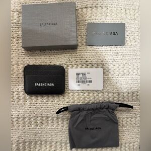 Balenciaga Textured Grey Card Case